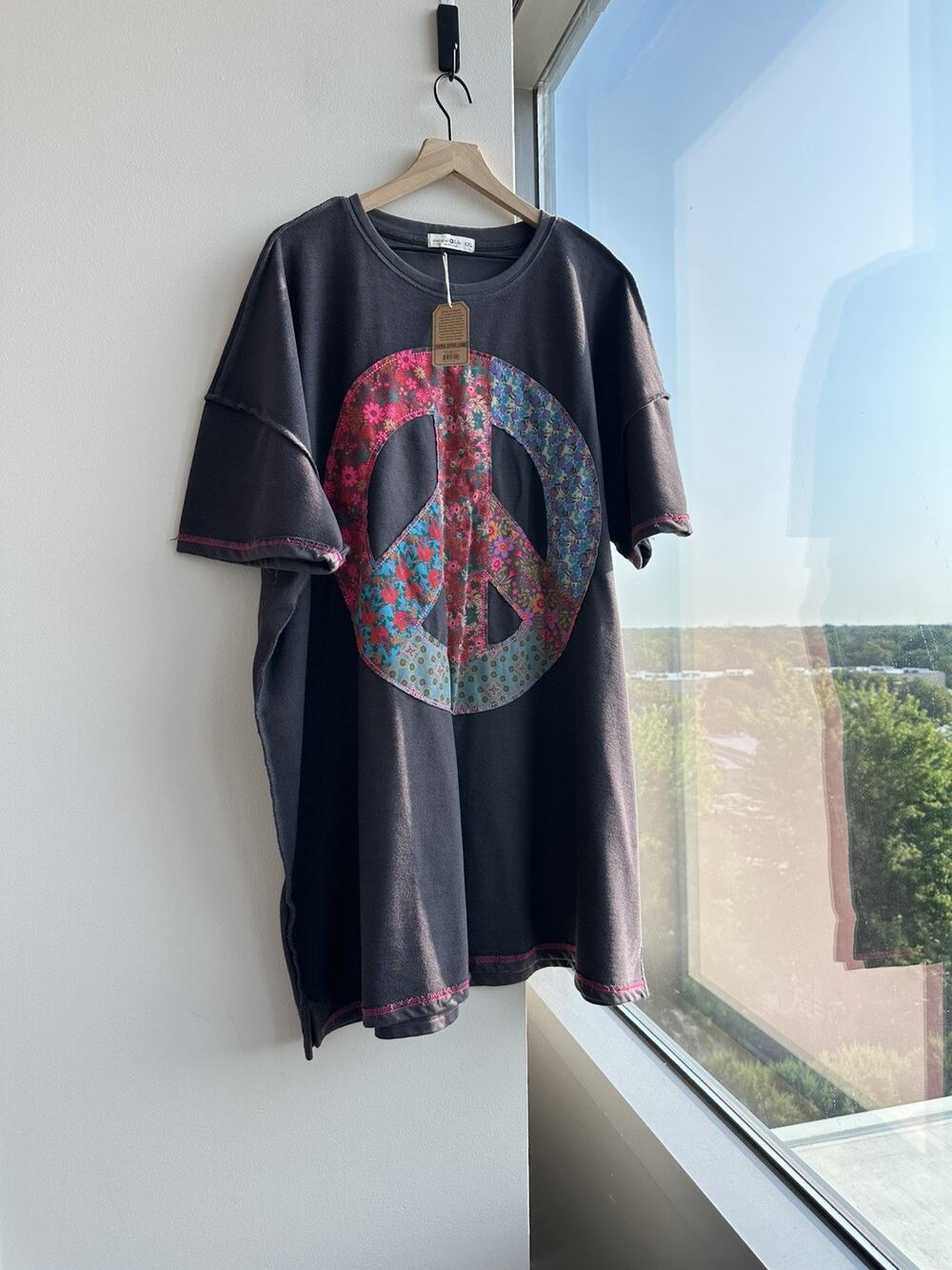 Womens Natural Life Oversized T-shirt Dress XXL